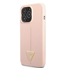 Guess Silicone Line Triangle Apple iPhone 13 Pro tok pink (GUHCP13LSLTGP) tok és táska