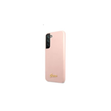 Guess Silicone Metal Logo Samsung Galaxy S22+ hátlap tok, rózsaszín tok és táska