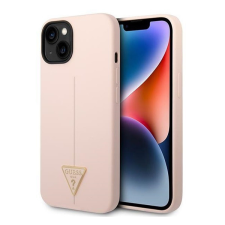 Guess Silicone Triangle Apple iPhone 14 Plus hátlap tok, pink tok és táska