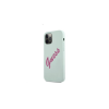 Guess Silicone Vintage Fuschia Script Apple iPhone 12/12 Pro hátlap tok, kék