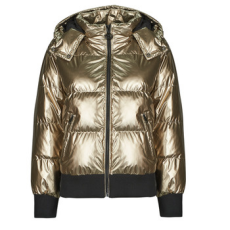 Guess Steppelt kabátok BICE METALLIC HOODIE PUFFER Arany EU XL