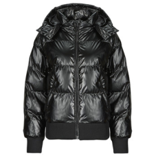 Guess Steppelt kabátok BICE METALLIC HOODIE PUFFER Fekete EU L