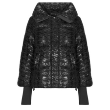 Guess Steppelt kabátok MELIE HOUNDSTOOTH PUFFER Fekete EU M női dzseki, kabát