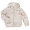 Guess Steppelt kabátok OVERSIZE HOODED LS PUFFER Bézs 14 ans