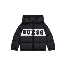 Guess Steppelt kabátok  PADDED HOODED LS JACKET W ZIP Fekete 6 ans gyerek kabát, dzseki