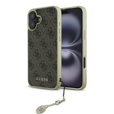 Guess Tok iPhone 16 telefonhoz – Guess Hardcase 4G Charms Collection (GUHCP16SGF4GBR) – barna tok és táska