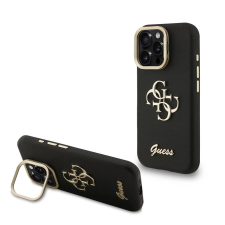 Guess tok kihajtható állvánnyal fekete GUHCP16LPCS4GSK Apple iPhone 16 Pro készülékhez tok és táska