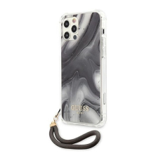 Guess TPU Marble Apple iPhone 12 Pro Max hátlap tok, szürke tok és táska