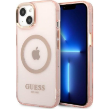 Guess Translucent MagSafe Apple iPhone 13 hátlap tok, rózsaszín (GUE002507) tok és táska