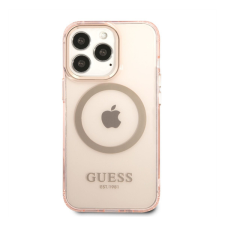 Guess Translucent MagSafe Apple iPhone 13 Pro hátlap tok, rózsaszín tok és táska