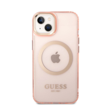 Guess Translucent MagSafe Apple iPhone 14 Plus hátlap tok, rózsaszín tok és táska