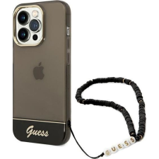 Guess Translucent Pearl Strap Apple iPhone 14 Pro Max hátlap tok, fekete (GUE2029) tok és táska