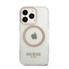 Guess Transparent MagSafe Apple iPhone 13 Pro Max hátlap tok arany tok és táska