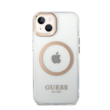 Guess Transparent MagSafe Apple iPhone 14 Plus hátlap tok, arany tok és táska