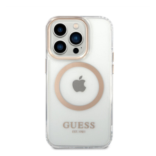 Guess Transparent MagSafe Apple iPhone 14 Pro hátlap tok, arany tok és táska