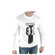Guess Tricou cu maneca lunga Guess X3BQ20 M INTL Alb férfi pulóver, kardigán