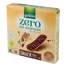 Gullon Keksz GULLON Snack Zero étcsokoládés 150g reform élelmiszer