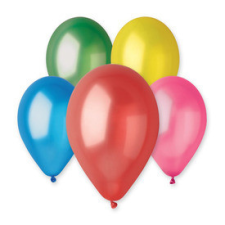  Gumi lufi, metál, vegyes, 10 db /csomag 26 cm party kellék