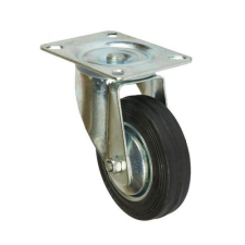  Gumi szállító kerék peremmel, 100 mm-es átmérő, forgó, görgős csapágy teher gumiabroncs