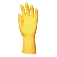  Gumikesztyű COVERGUARD latex pamutbolyhozott belső sárga 7-es 2 darab/pár védőkesztyű