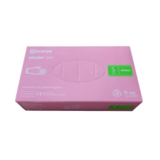 - Gumikesztyű egyszer használatos pink nitril púdermentes M méret fekete 50 db/dob védőkesztyű