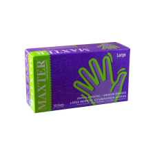  Gumikesztyű latex púderes L 100 db/doboz Maxter védőkesztyű