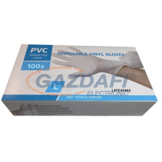  Gumikesztyű Vinyl latexmentes, L-es méret raktárról!