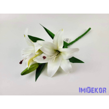  Gumis liliom 2 fejes ág 38 cm - Fehér dekoráció