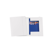  Gumis mappa A4, 600g. FC karton Fornax Glossy fehér mappa