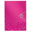  Gumis mappa LEITZ Wow A/4 műanyag pink