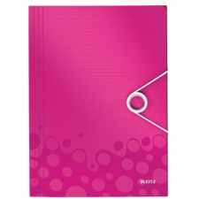  Gumis mappa LEITZ Wow A/4 műanyag pink mappa