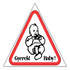 GUNGL DEKOR Matrica gyermek az autóban fehér "b" 210 / 20 információs címke