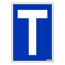 GUNGL DEKOR Matrica T betű kék "C" információs címke