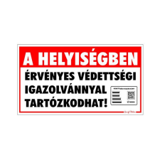 GUNGL DEKOR Piktogram A helyiségben érvényes védettségi igazolvánnyal tartózkodhat "E" információs címke