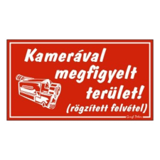 GUNGL DEKOR Piktogram Kamerával megfigyelt terület piros információs címke