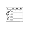 GUNGL DEKOR PIKTOGRAM NYITVA TARTÁS /SZÁMOKKAL/ 7 NAPOS FEHÉR