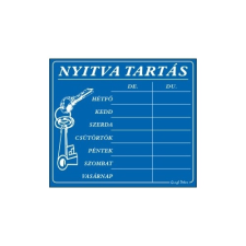 GUNGL DEKOR PIKTOGRAM NYITVA TARTÁS /SZÁMOKKAL/ 7 NAPOS KÉK információs címke