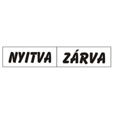 GUNGL DEKOR Piktogram Nyitva-zárva (kétold. tábla) fehér információs címke