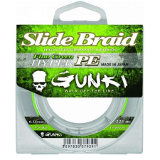 Gunki slide braid 125m fluo green 0,08mm fonott zsinór horgászzsinór
