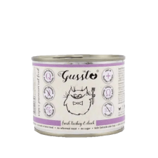 GUSSTO Cat Fresh pulyka és kacsa nedves macskaeledel 200 g macskaeledel