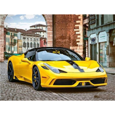  gyémántfestés sárga sportautó 30x40cm kreatív és készségfejlesztő