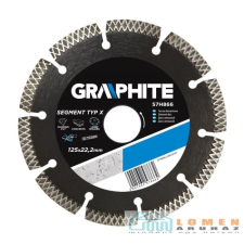  GYÉMÁNTVÁGÓ GRAPHITE 57H865 115MM SZEGM. LASER csiszolókorong és vágókorong