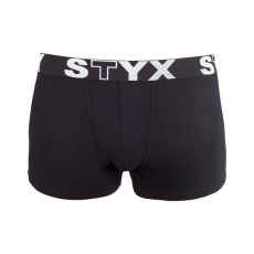  Gyerek boxeralsó Styx sportos gumipánt fekete (GJ960) 9-11 éves