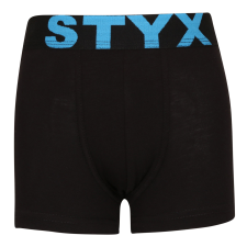 Gyerek boxeralsó Styx sportos gumipánt fekete (GJ961) 9-11 éves gyerek alsó