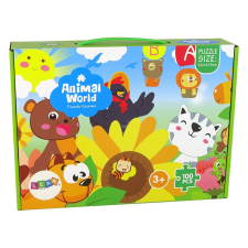 Gyerek kirakós játék Összerakható állatkák 100 darab puzzle, kirakós