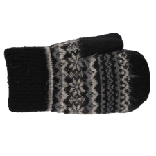  Gyerek Kötött 1 ujjas   Téli Kesztyű Szín: Fekete gyerek kesztyű