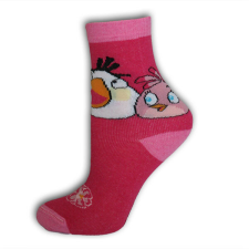 Gyerek pamut bokazokni - Angry Birds - 27-30 - pink gyerek zokni