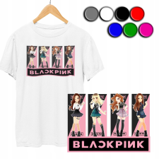 GYEREK PÓLÓ NYOMTATOTT - KPOP FEKETE RÓZSASZÍN BP - XL 158-164 gyerek póló