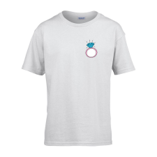  Gyerek póló Ovis jelel Gyűrű mintával Fehér 158 méret gyerek póló