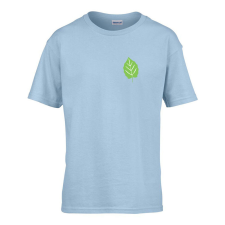  Gyerek póló Ovis jelel Levél mintával Világos kék 146 méret gyerek póló